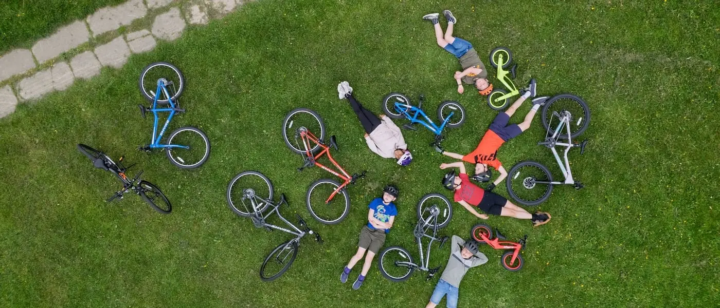 Discounted Bikes — kids with their bikes