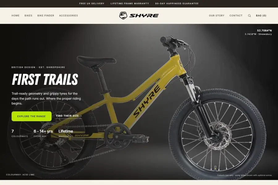 Shyre Bikes website