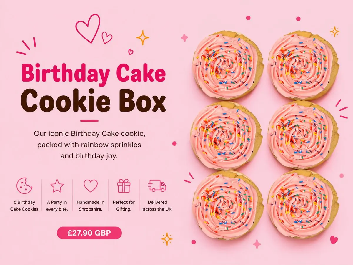Dipp'd Birthday Cake Cookie Box
