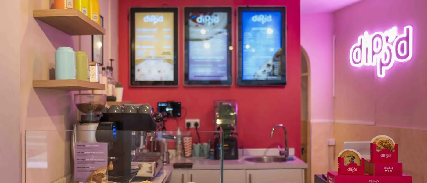 Inside the Dipp'd cookie shop in Shropshire