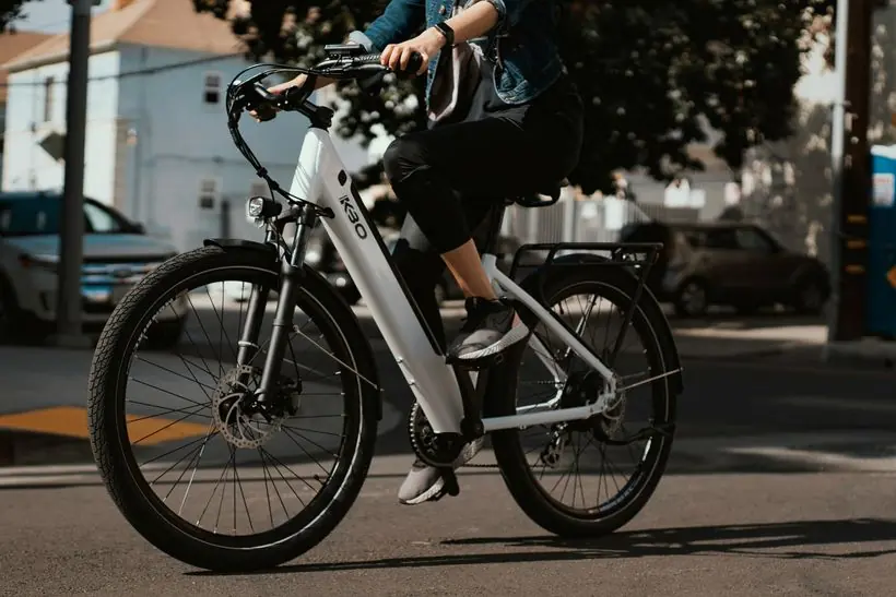 A commuter bike outside a city office